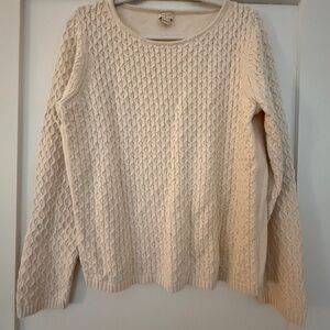 J. Crew Cream Textured Knit Sweater